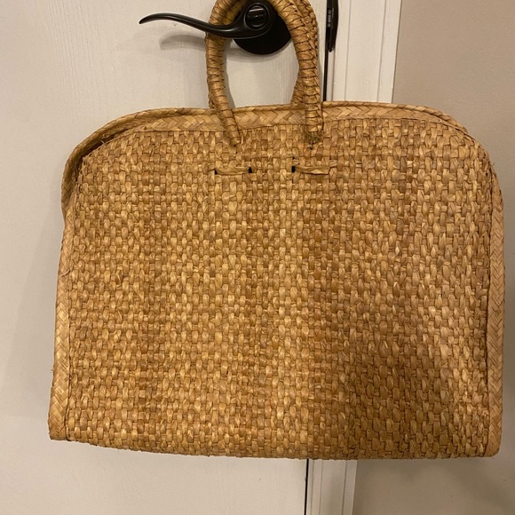 Large Wicker Rattan Vintage Tote Bag - Picture 5 of 10